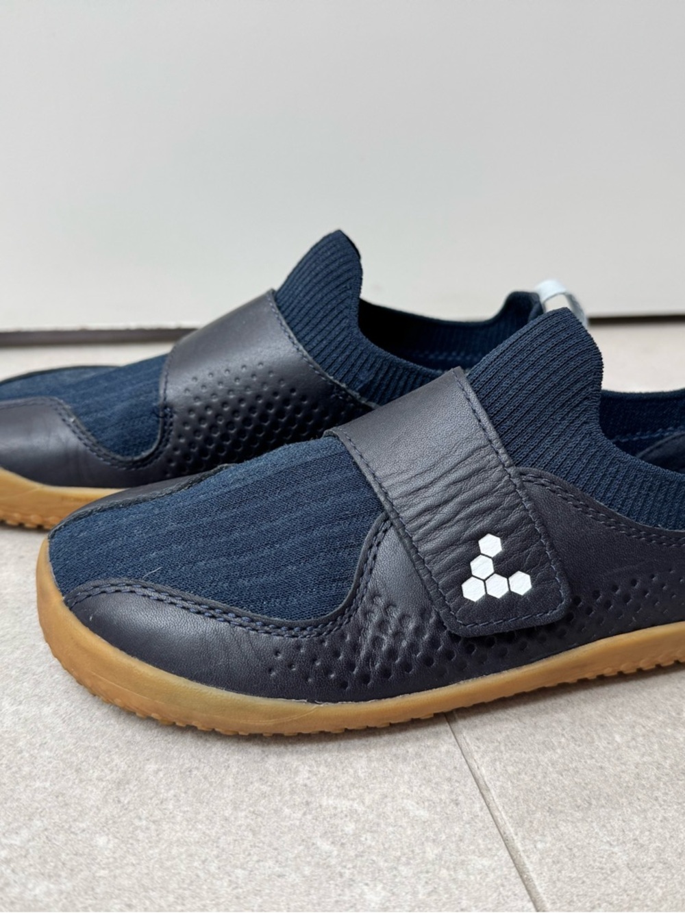 Vivo barefoot Navy Knit Slip-On Sneakers with Flexible Sole